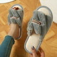 thumbnail image 2 of Agkizg Womens Fuzzy Slippers, House Slippers, Multi Size Fuzzy Lined House Slippers Warm Plushes Comfortable Casual Indoor Winter Slippers, 2 of 7