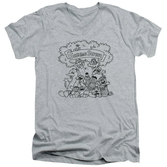 Sesame Street - Simple Street - Slim Fit V Neck Shirt - XX-Large