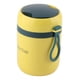 thumbnail image 3 of Recipientes térmicos para sopa de 500 ml, doble aislamiento, antiescaldaduras, calentables, con cuchara plegable para oficina y escuela (amarillo y azul), 3 of 14