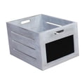 thumbnail image 4 of Cutout Design Wooden Box with Chalkboard Inserts, Set of 3, White and Black, 4 of 5