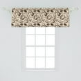 thumbnail image 2 of Ambesonne Vintage Woman Window Valance, Beauty Cosmetics, 54" X 18", Beige and Brown, 2 of 3