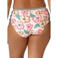 thumbnail image 3 of Juniors' Plus-Size Floral Print High-Waist Swim Bottom, 3 of 7
