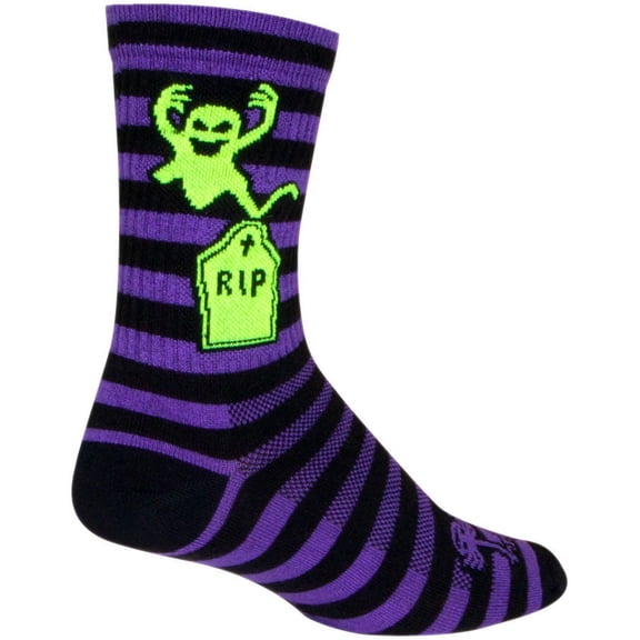 SockGuy Fright Crew Sock - 6", Small/Medium Stretch-To-Fit Sizing System