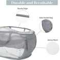thumbnail image 3 of HEETLY 76L Collapsible Laundry Basket, Pop Up Mesh Laundry Hamper with Handles, Reinforced Steel Ring & Upgraded Durable Material, Foldable Laundry Basket for Dorm Travel Bathroom, 3 of 7
