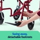 thumbnail image 5 of Silla de Ruedas Medline Rojo con Freno de Mano para Adultos, 5 of 9