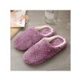 thumbnail image 2 of Women Men Jacquard Soft Bottom Suede Indoor Non-slip Cotton Slippers, 2 of 2