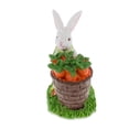 thumbnail image 4 of Bunny With Easter Basket Filled With Carrots Tabletop Figurine 3 Inches Tall, 4 of 5
