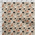 thumbnail image 3 of Soimoi Halloween Printed, Cotton Satin Spandex, Sewing Fabric by The Yard 54 Inch Wide, Decorative Fabric for Dresses and Home Accents, Light Peach, 3 of 5