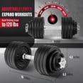 thumbnail image 5 of Yes4All 105 LBS Adjustable Dumbbells Weight Set, Pair of 52.5 lbs For Home Gym, Buy 1 Get 1 - Ring Toss Wall game, 5 of 6