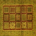 thumbnail image 1 of Ahgly Company Indoor Square Abstract Yellow Modern Area Rugs, 7' Square, 1 of 1