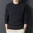thumbnail image 3 of Men's Autumn/Winter 450g Pure Wool Round Neck Warm Sweater, 3 of 9