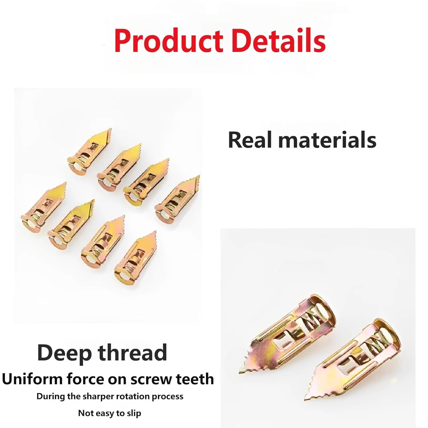 Drywall Expansion Anchors + High Strength Zinc Screws Kit (Pack of 100), Self Drilling Drywall Anchor, Quick-Install Wall Anchor Kits