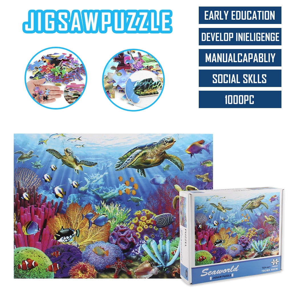 1000 Pieces Jigsaw Puzzles for Adults Kids-SeaWorld Education Learning Tools Toy 