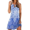 thumbnail image 2 of POTETI Summer Dresses for Women Casual Sleeveless Womens Mini Dresses Tank Crew Neck Boho Mini Beach Sundresses, 2 of 5