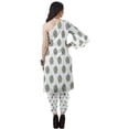 thumbnail image 4 of Moomaya Designer Printed One Shoulder Bell Sleeve Kurti w/ Pants Ethnic Clothing Sets For Women, 4 of 7
