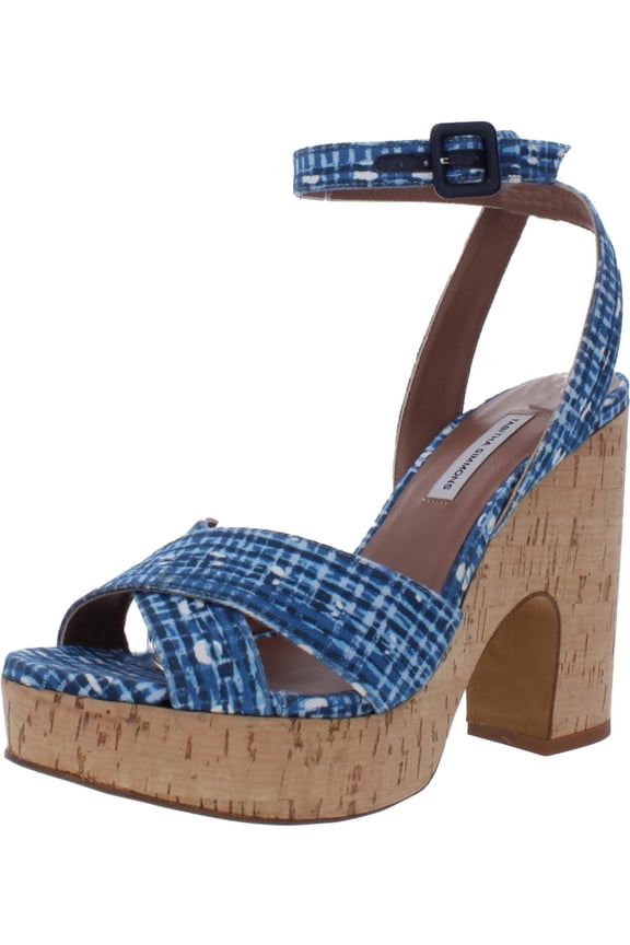 Womens Elena Suede Ankle Platform Heels Blue 39 Medium (B,M)