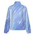 thumbnail image 6 of Jackets for Women Winter Coat Jackets Flannel Stand Collar Jacket(Bright Abstract Blue Background with Glitter And Stars,Size:S-4XL), 6 of 7