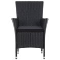 thumbnail image 4 of vidaXL Patio Dining Set Dining Table and Chairs Furniture Set Poly Rattan, 4 of 5