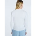 thumbnail image 3 of Free Assembly Women's V-Neck Henley with Long Sleeves, Sizes XS-XXL, 3 of 5