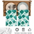 thumbnail image 5 of Green Geometric Moroccan Kitchen Towels Set of 4, Abstract Art Teal Ombre Modern Absorbent Dish Towels for Kitchen, Microfiber Hand Towel, Quick Drying Tea Towel for Cleaning Decorative Dishcloths, 5 of 7