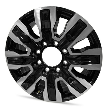 For 2024-2025 GMC Sierra 3500 20 Inch Machined Face with Painted Inlay Black Alloy - New Take-Off Rim - Road Ready Car Wheel