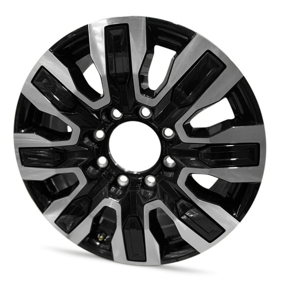 For 2024-2025 GMC Sierra 2500 20 Inch Machined Face with Painted Inlay Black Alloy - New Take-Off Rim - Road Ready Car Wheel