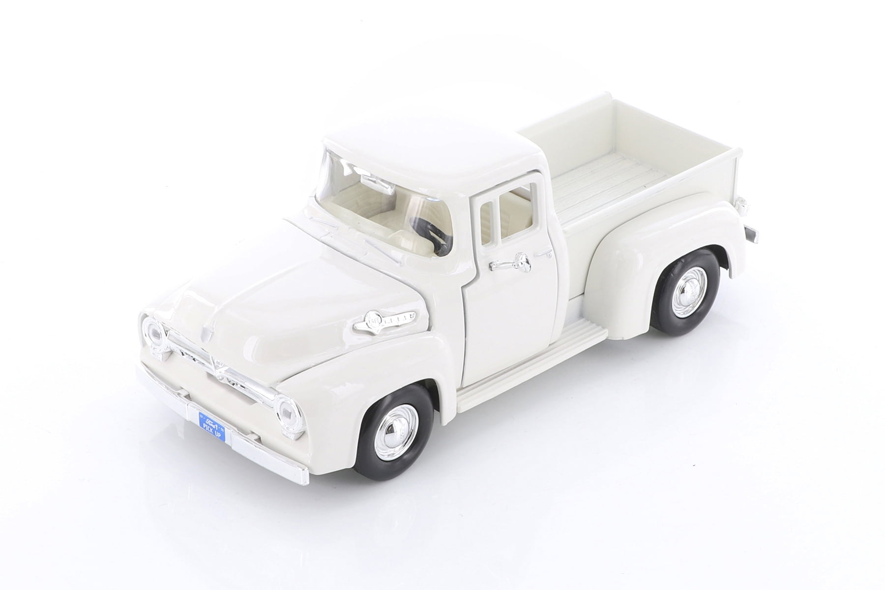 1956 Ford F-100 Pickup Truck, White - Showcasts 77235W - 1/24 Scale Diecast Model Car