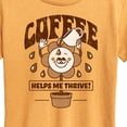 thumbnail image 3 of Instant Message - Coffee Helps Me Thrive - Women's Short Sleeve Graphic T-Shirt, 3 of 7