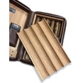 thumbnail image 6 of Prestige Import Group - The Manhattan Ostrich Motif Leather Travel Humidor Cigar Case with Zipper Closure - Color: Brown, 6 of 7