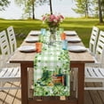 thumbnail image 4 of Table Runners 72 Inches Long Dress Scarves, St. Patrick's Day Farmhouse Kitchen Table Runner, Coffee Tablerunners, Lucky Shamrocks Boots Green Buffalo Plaid 14x72 Inch, 4 of 9