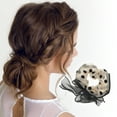 thumbnail image 2 of Unique Bargains 1 Pc Polka Dot Bow Scrunchies for Home Beige, 2 of 5