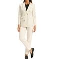 thumbnail image 2 of INSPIRE CHIC Women's Work Office Notched Lapel Long Sleeve Double Breasted Blazer, 2 of 5