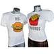 thumbnail image 3 of Playera Duo Parejas 2 Piezas De Hamburguesa y Papas Best Friends Color Blanco Talla Mediana Marca Emil SaEs, 3 of 4