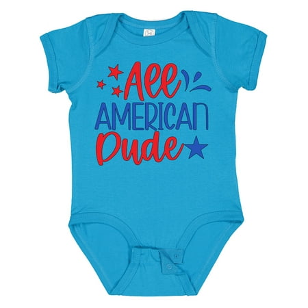 

Inktastic 4th of July All-American Dude with Stars Gift Baby Boy Bodysuit