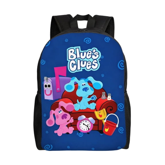 Blues Cartoon Clues Backpack,3d Print Laptop Backpack Lightweight Casual Daypack Bookbag Multi-Function Travel Backpack