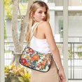 thumbnail image 5 of FORMRS Womens Shoulder Bag with Chain Strap Clutch Purse Cute Tote Handbag, Orange Japanese Flowers Pattern, 5 of 7