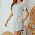thumbnail image 6 of JGTDBPO Sleep Shirts For Women Short Sleeves Nightgown Super Soft Sleepwear Comfy Cotton Nightshirts With Pocket Pajama Dress Causal Loose Fit Home Wear, 6 of 9