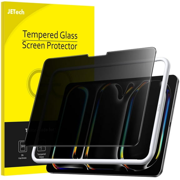 JETech Privacy Screen Protector for iPad Pro 13-Inch M5/M4 (2025/2024) with Easy Installation Tool, Anti-Spy Tempered Glass Film, 1-Pack