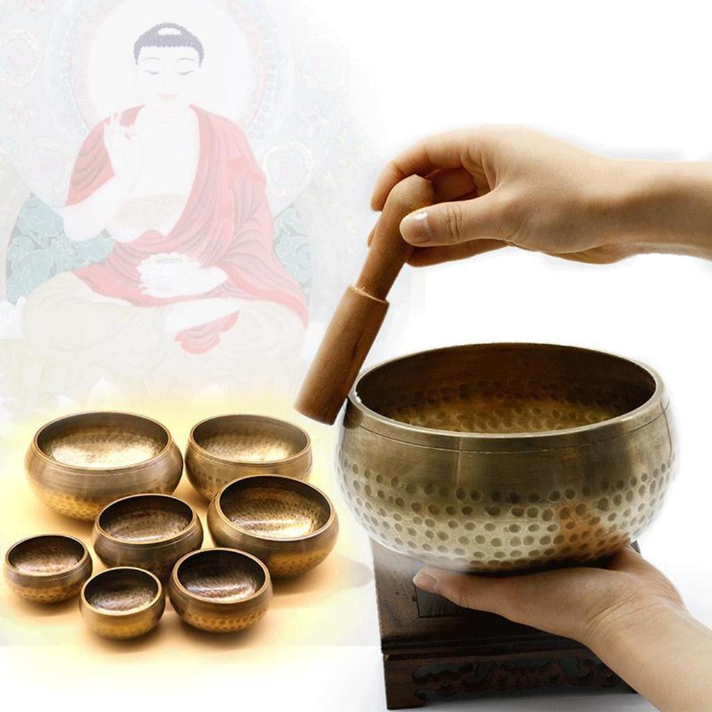 Tibetan Singing Bowl Yoga Meditation Massage Healing Music Gifts Hand Hammered Mindfulness 8 sizes 