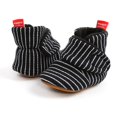 thumbnail image 5 of Juebong Infant Baby Cozy Booties Newborn Boy Girl Stay On Slipper Fall Winter Gripper Non-Slip Crib Shoes Black,13, 5 of 7