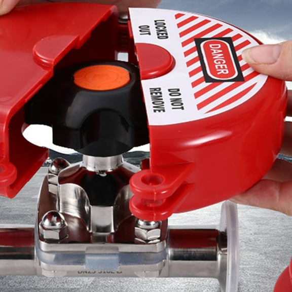 Supvox Gate Valve Locking Device Safety Lock Red ABS 1Set