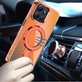 thumbnail image 3 of For Motorola Moto G Power 5G 2025 CHROME HQ Rotational Magnetic Ring Hybrid - Cosmic Orange, 3 of 3