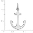 thumbnail image 3 of 14K White Gold 3-Dimensional Polished Finished Anchor Charm Pendant, 3 of 5