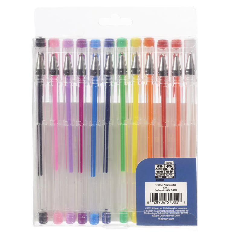 Hello Hobby Gel Pens Set, Multicolor, 12 Piece