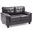 thumbnail image 2 of Passion Furniture PF-G905A-L Gallant 57 in. Flared Arm Faux Leather Straight Sofa in Cappuccino, 2 of 5