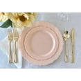 thumbnail image 6 of " OCCASIONS " 40 Plates Pack, Disposable Vintage Wedding Party Plastic Plates (10'' Dinner Plate, Verona in Blush), 6 of 7