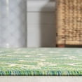 thumbnail image 4 of JONATHAN Y SANTA MONICA 5' Square Area Rug, Charleston Vintage Filigree Textured Weave - Green/Ivory, SMB106K-5SQ, 4 of 8