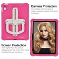 thumbnail image 2 of ELEHOLD Rugged Case for iPad 10th Generation 10.9 inch,Hybrid EVA+PC Shockproof Case 360° Rotatable Foldable Portable Kickstand Kids Friendly Cover with Shoulder Strap,Rose+Beige, 2 of 8