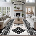 thumbnail image 4 of 5x8 Washable Area Rug, Aztec Non-Slip Large Rectangle Rug for Living Room Dining Room, Gray Southwest Wind Bohemian Country Farmhouse Indoor Floor Mat for Home Decor, 4 of 9