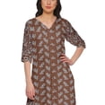 thumbnail image 3 of Moomaya Plus Size Printed Loose Palazzo And Kurta Set Ethnic Dress For Women, 3 of 6